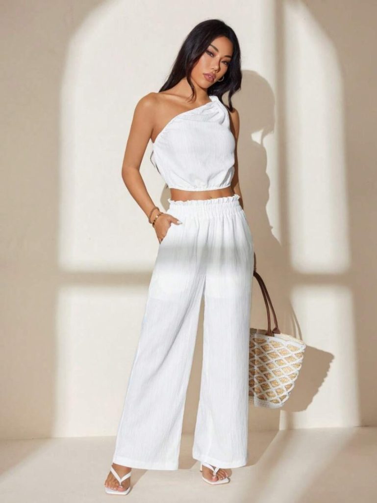 Tie-Front Two-Piece Set
