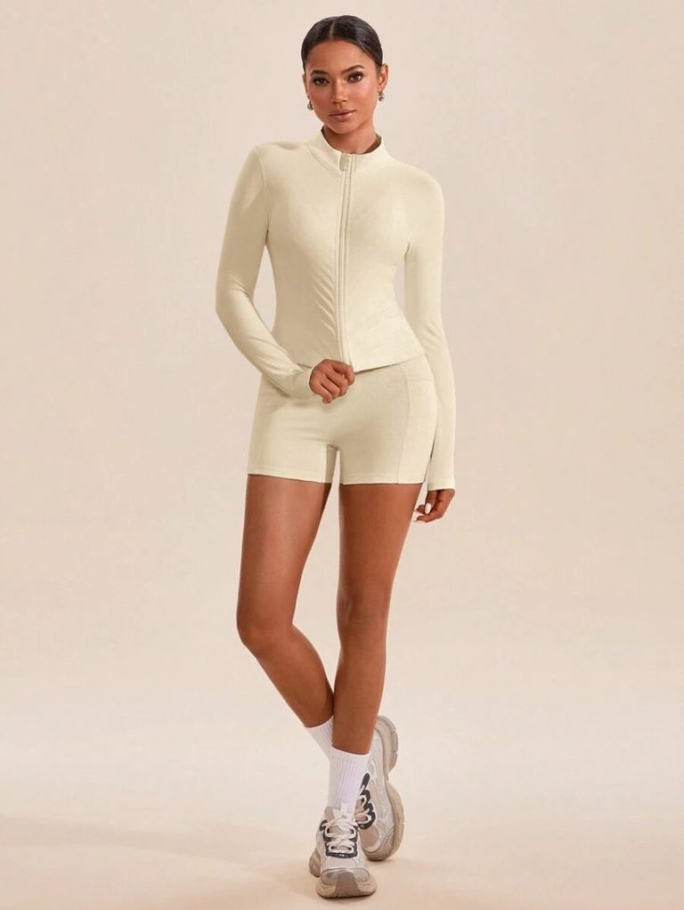 Sporty Crop Top Skirt Set