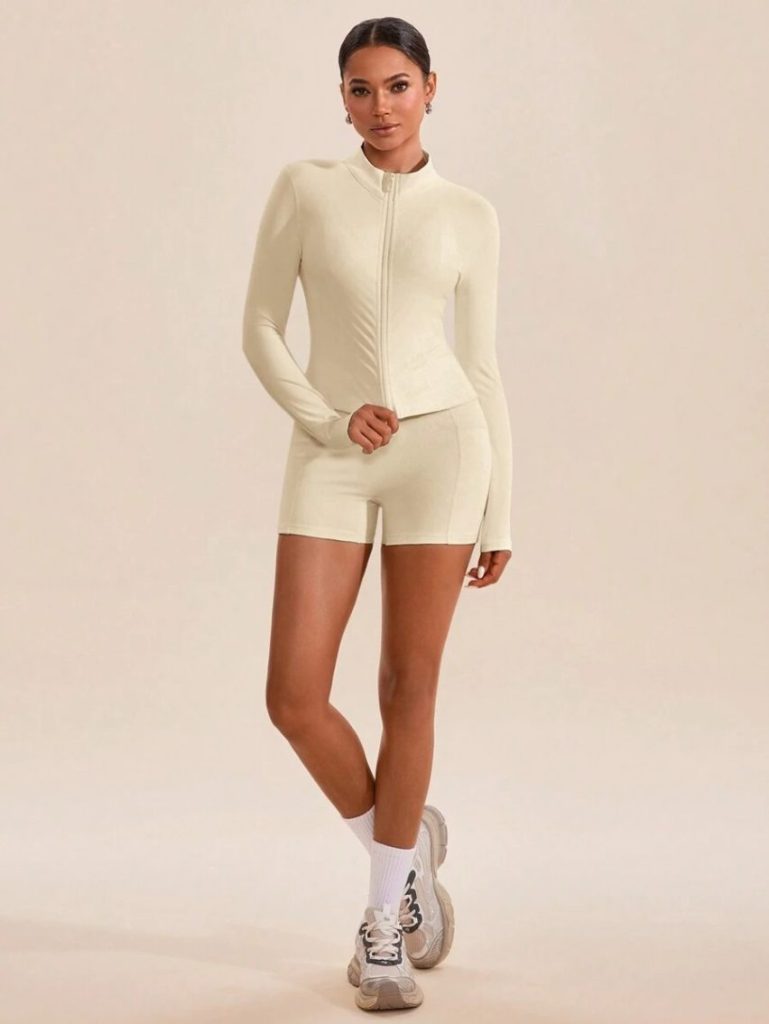 Sporty Crop Top Skirt Set