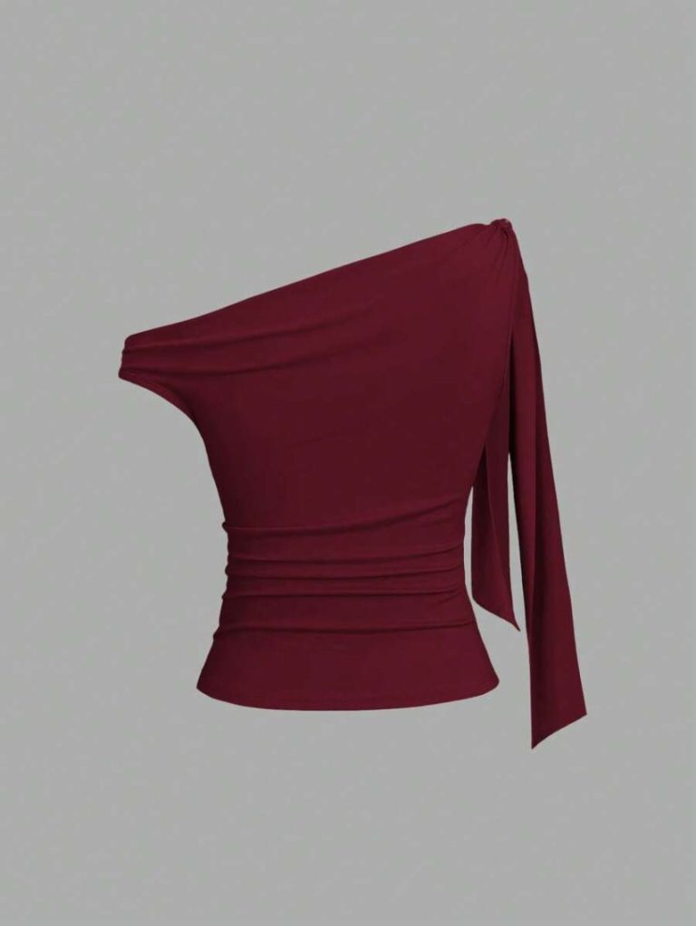 Asymmetrical Bowknot Blouse