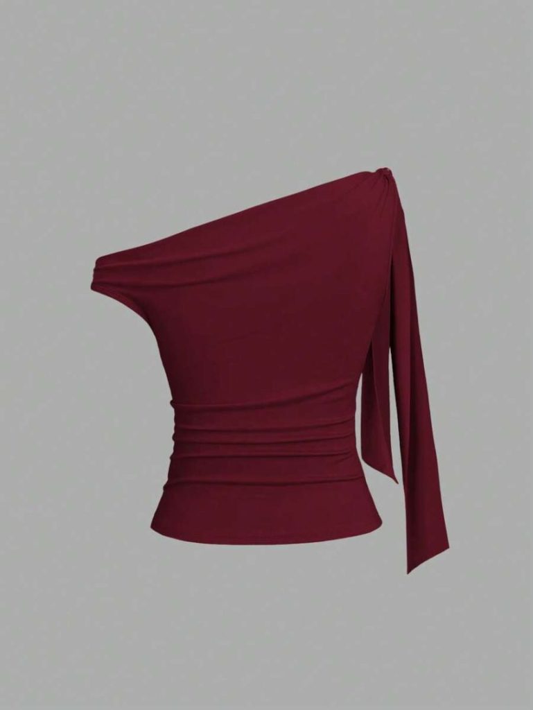Asymmetrical Bowknot Blouse