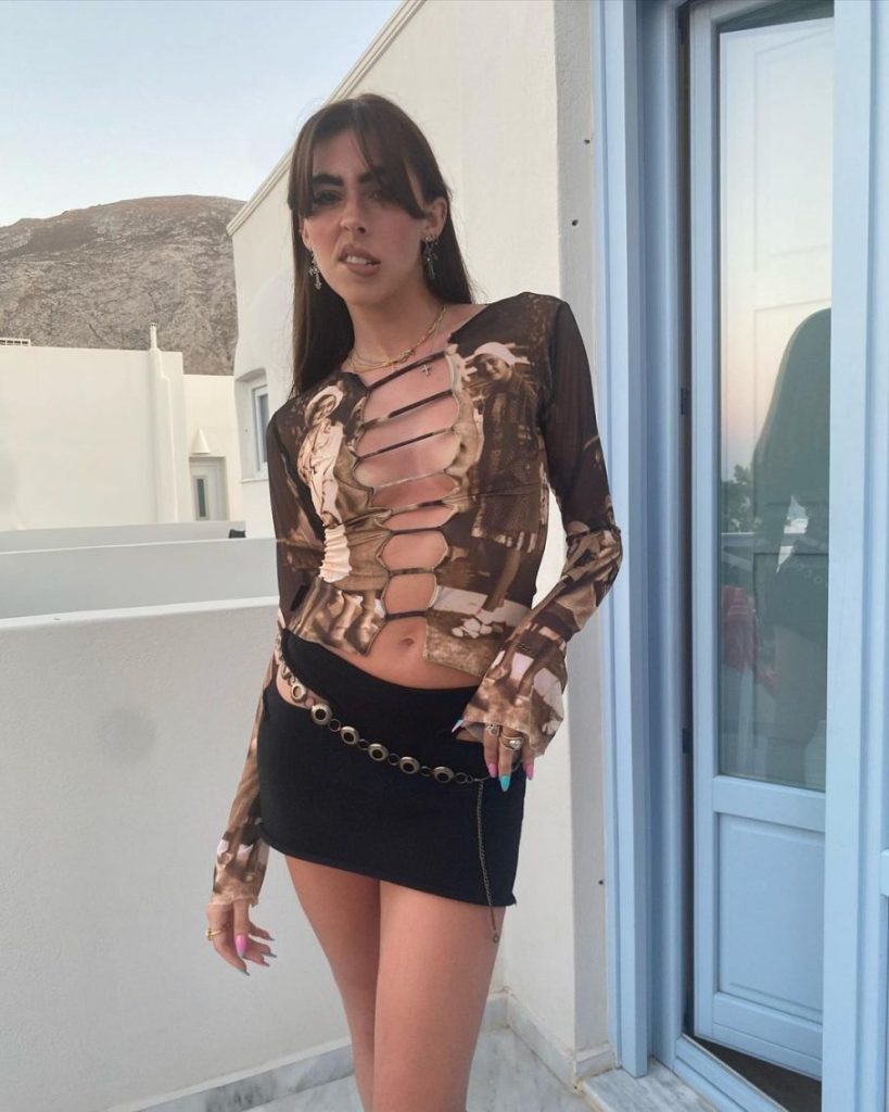 Y2K Cut-Out Mesh Top