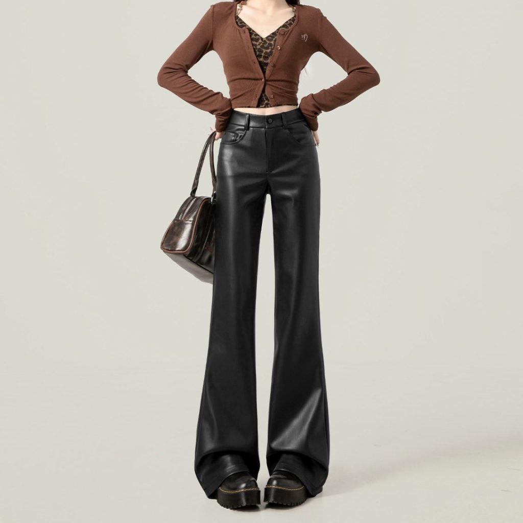 Patent Leather Flare Pants
