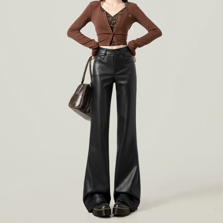 Patent Leather Flare Pants