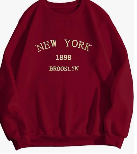 Red New York Graphic Sweatshirt