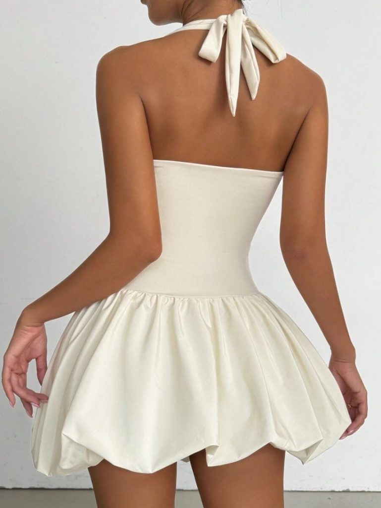 Halter Bubble Mini Dress