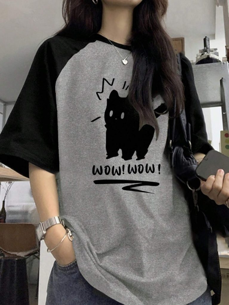 Grey Cat Graphic Tee