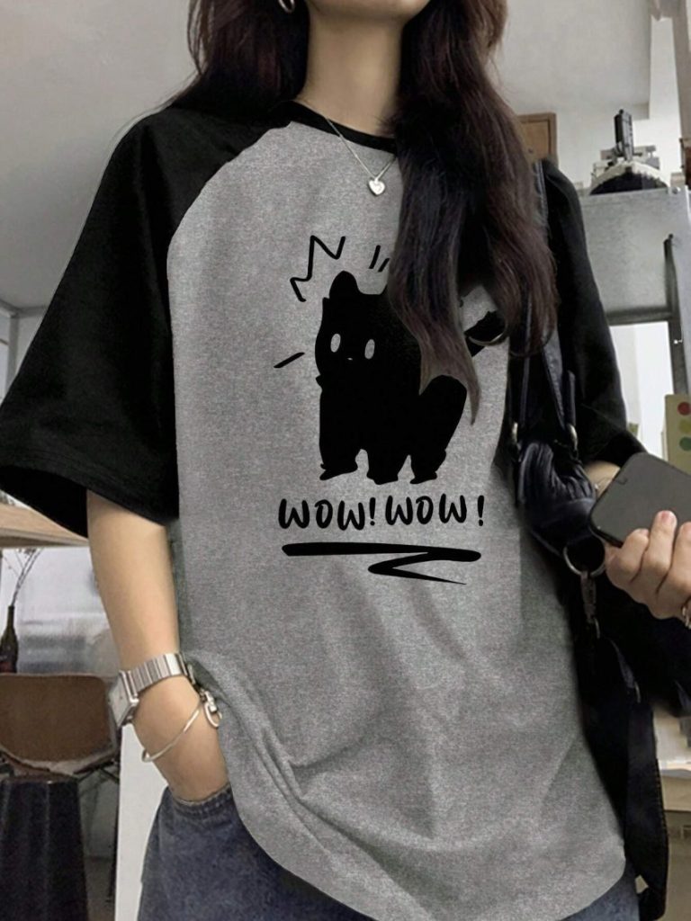Grey Cat Graphic Tee