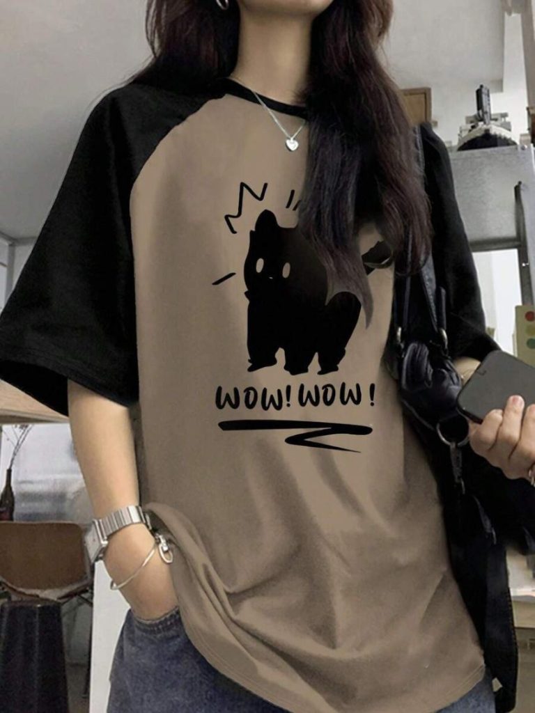 Brown Cat Graphic Tee