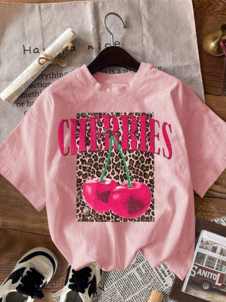 Cherry Leopard Graphic Tee