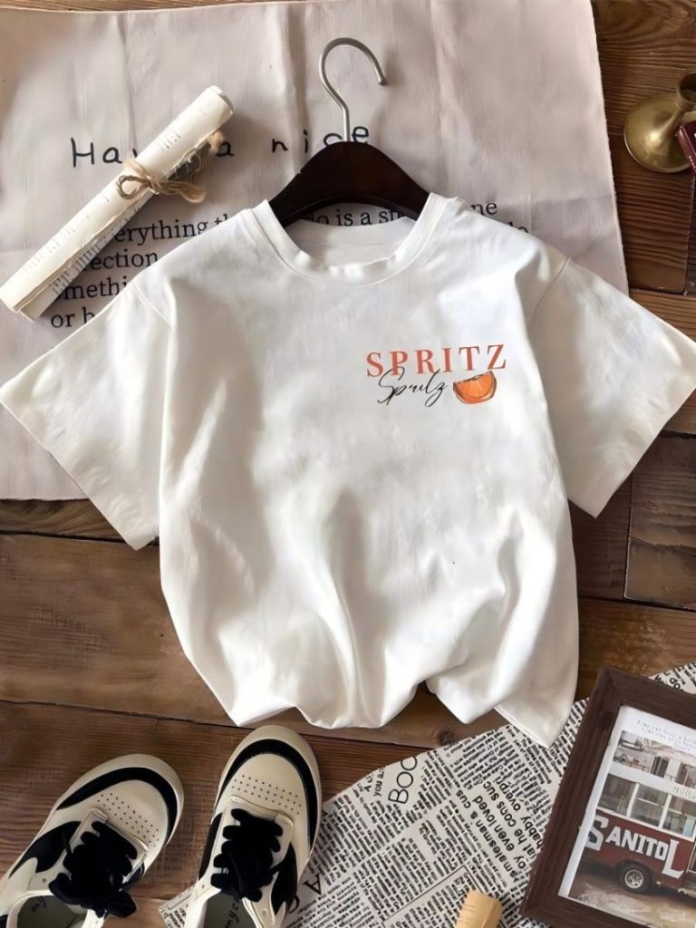 Spritz White Oversized Tee