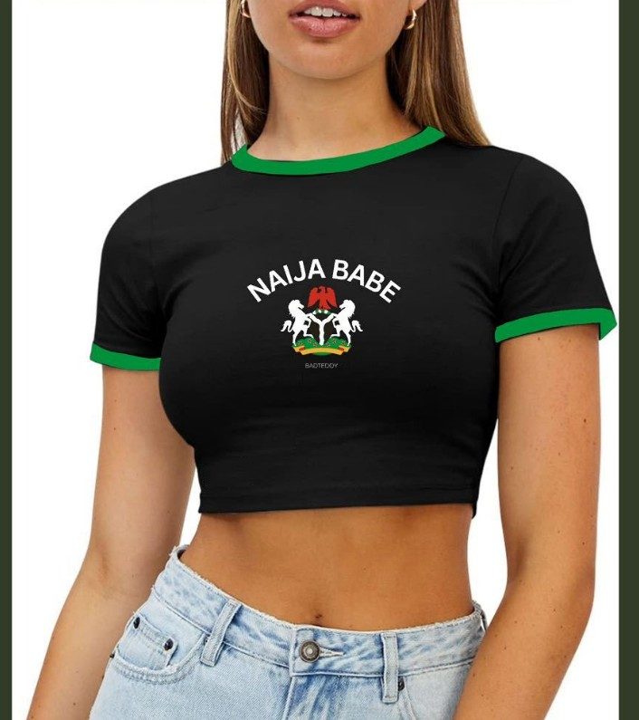 Naija Babe Graphic Crop Tee