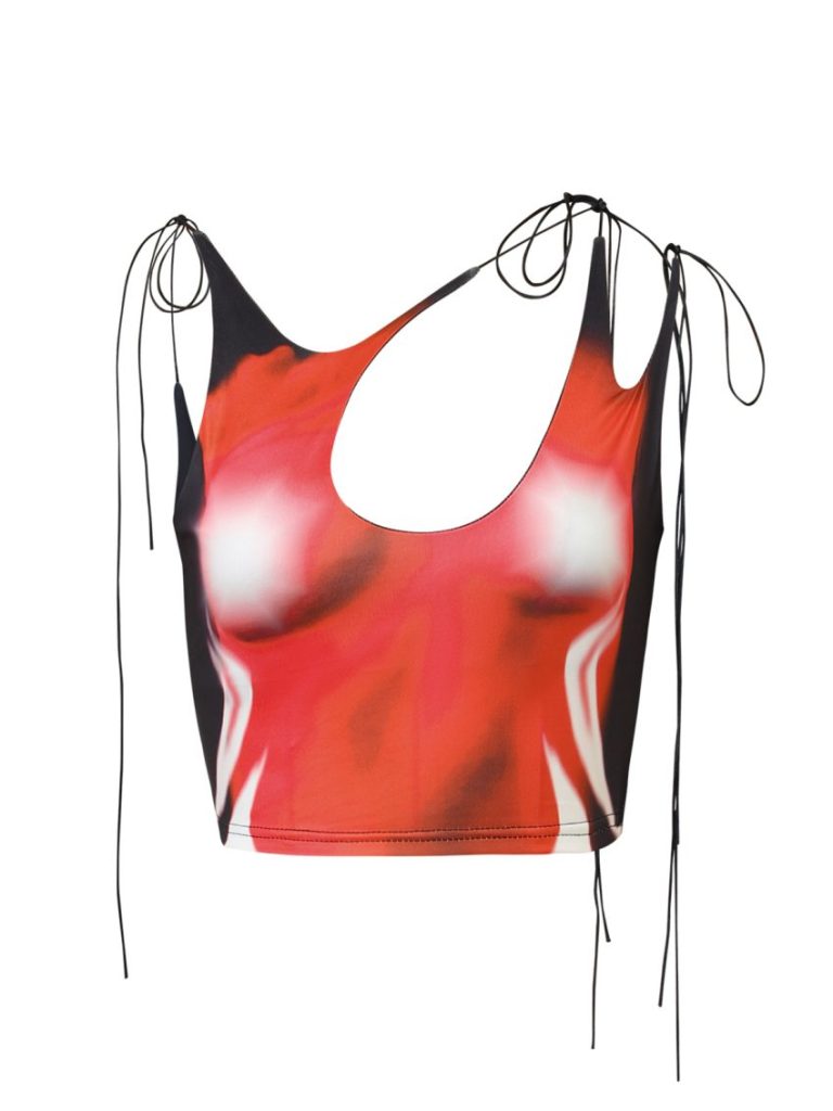 Red Tie-Dye Tie Top