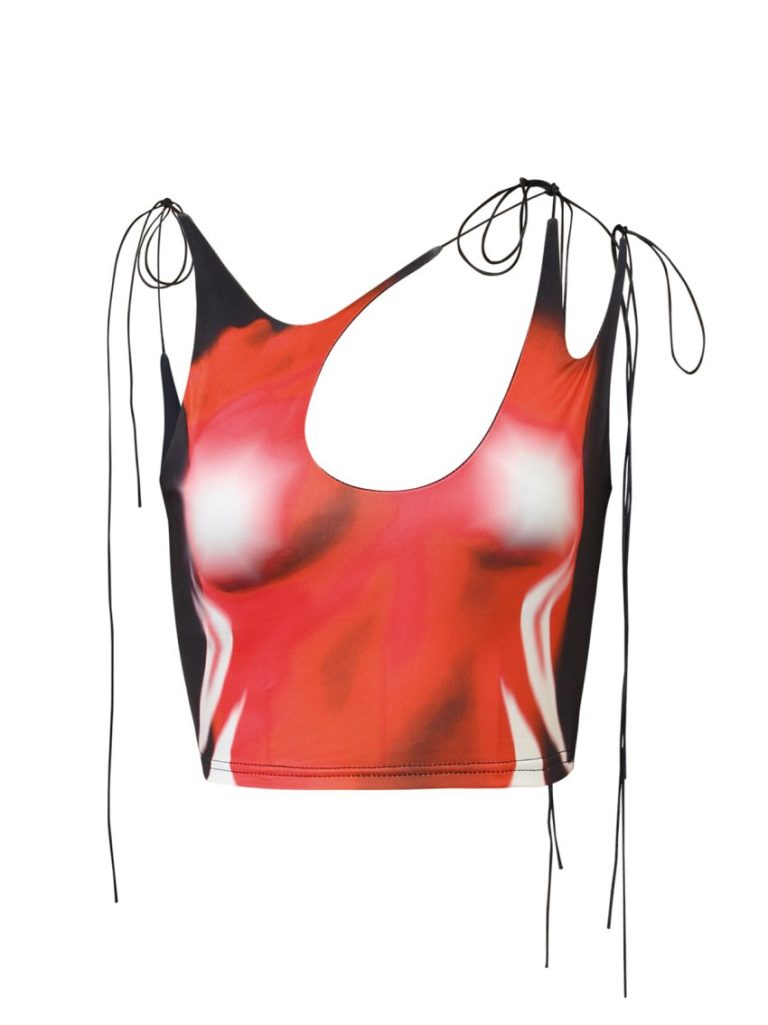 Red Tie-Dye Tie Top