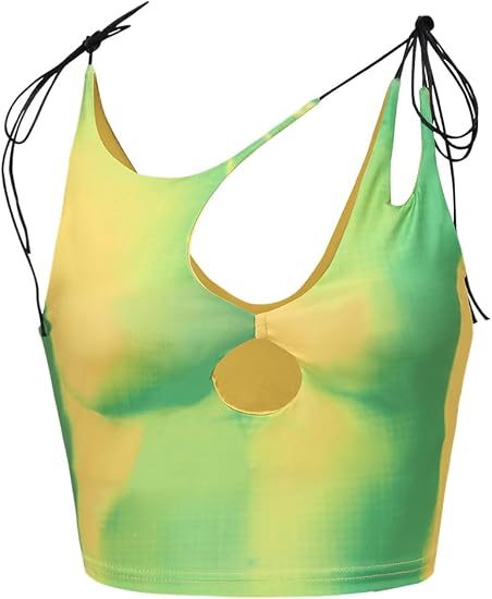 Green Tie-Dye Tie Top