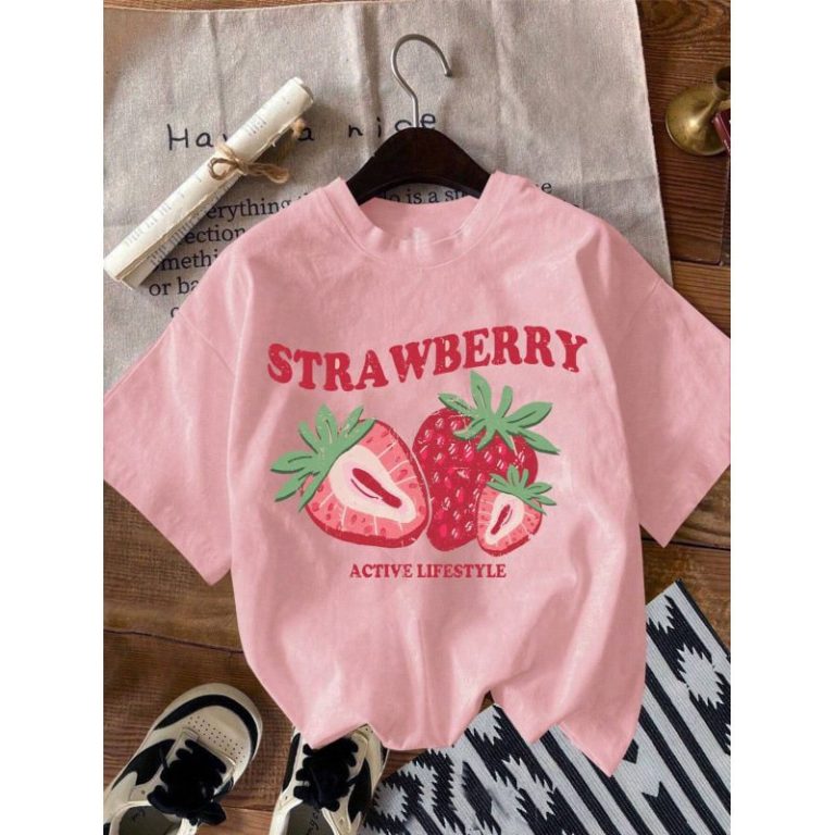 Sweet Strawberry Graphic Print Tee