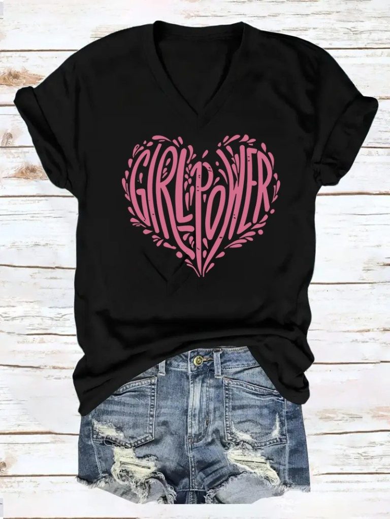 Girl Power Heart Graphic Tee