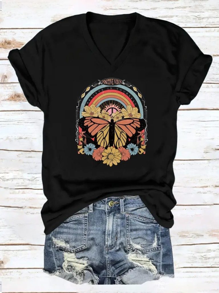Butterfly Positive Vibes Graphic Tee