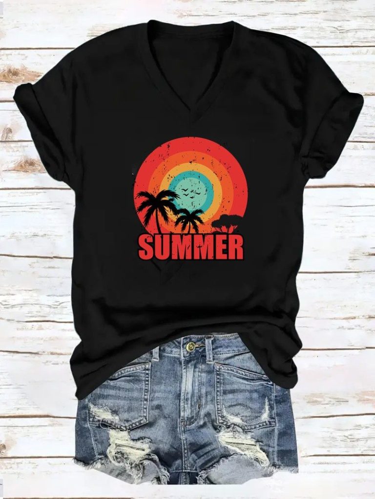 Retro Summer Sunset Graphic Tee