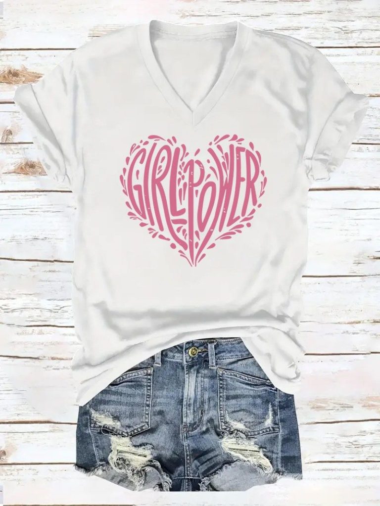 Girl Power Heart Graphic Tee