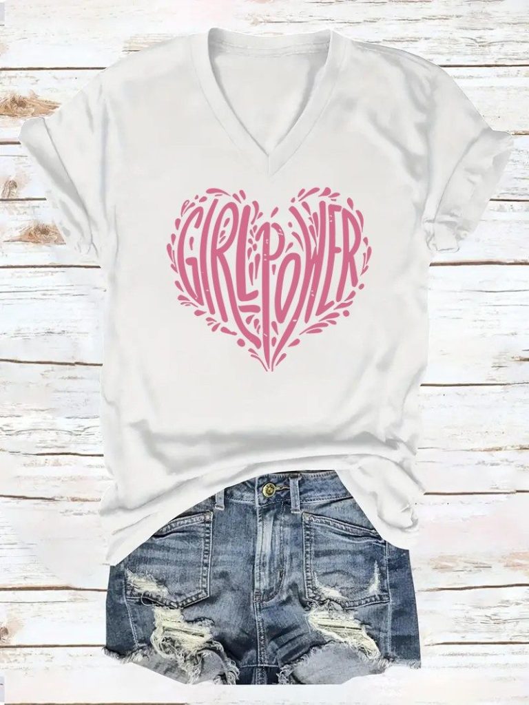 Girl Power Heart Graphic Tee