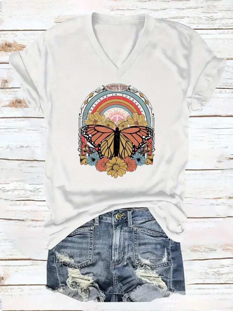 Butterfly Positive Vibes Graphic Tee