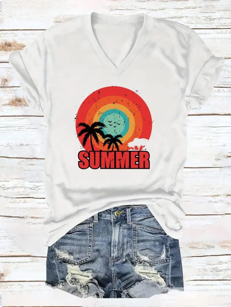 Retro Summer Sunset Graphic Tee