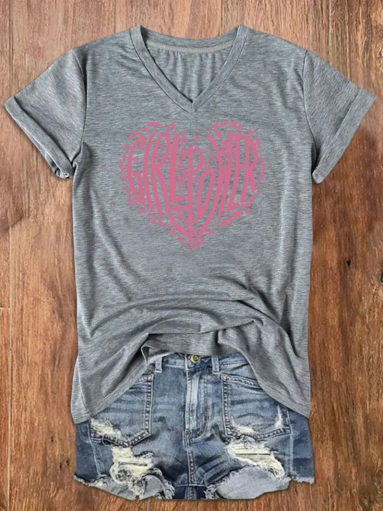 Girl Power Heart Graphic Tee