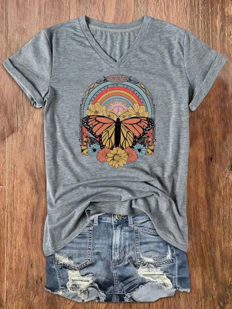Butterfly Positive Vibes Graphic Tee