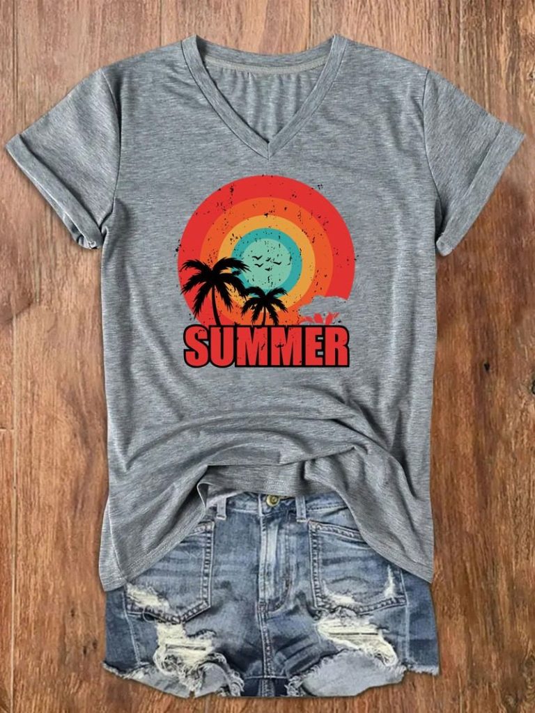 Retro Summer Sunset Graphic Tee