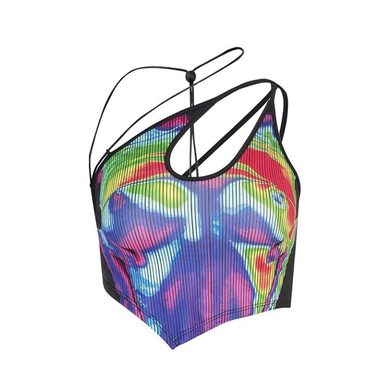 Rainbow Tie-Dye Halter Top