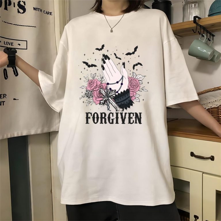 Pink Floral Print Crew Tee