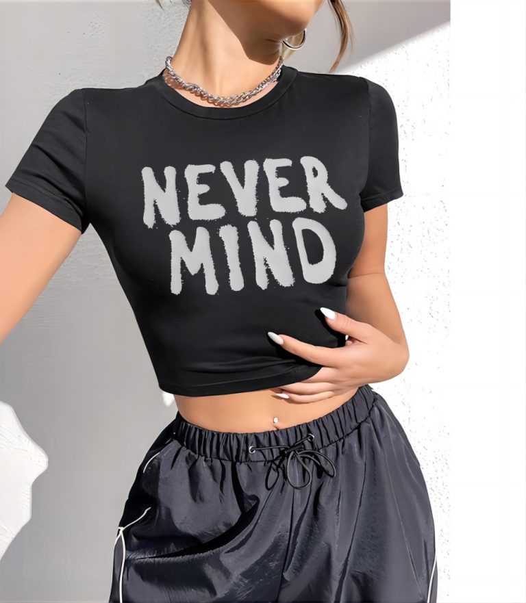 Black Letter Print Tee