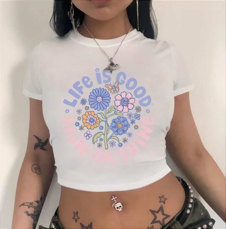 Multicolor Butterfly Print Off-Shoulder Top