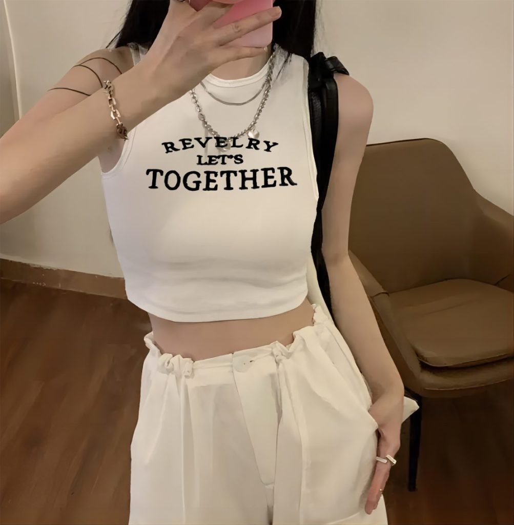 White Heart Print Off-Shoulder Top