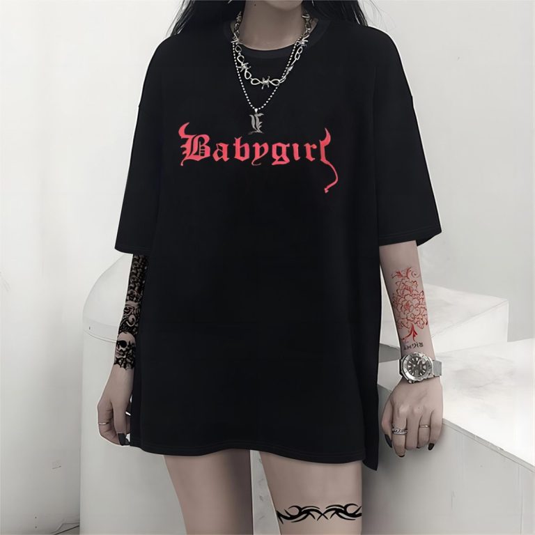 Red Skull Print Crew Tee