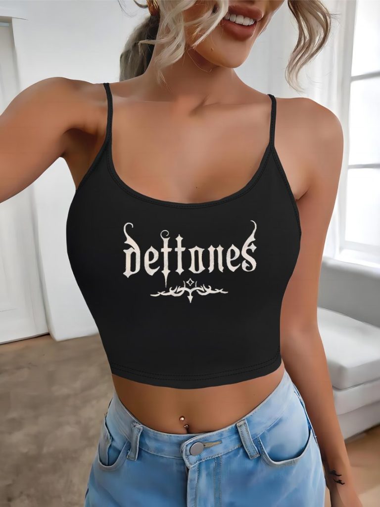 Brown Letter Print Crew Top