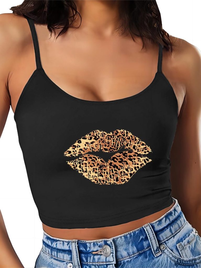 Butterfly Print Cap Sleeve Tee