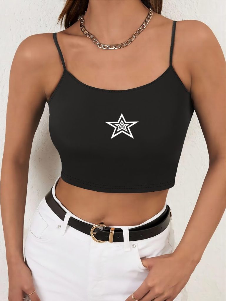 Smiley Print Cap Sleeve Top