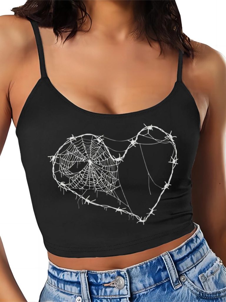 Gray Abstract Print Top