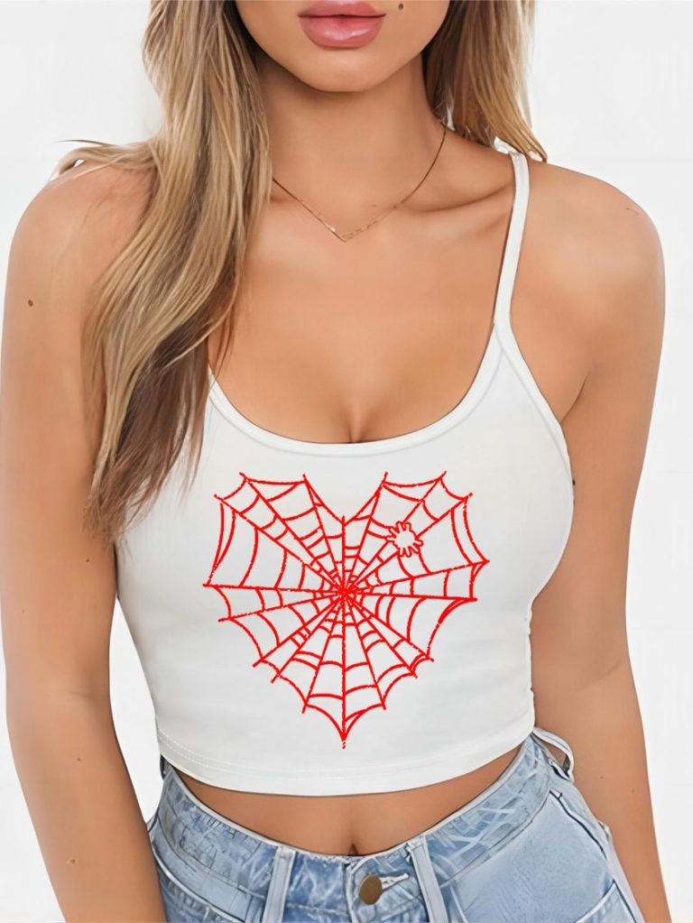 Red Star Print Top
