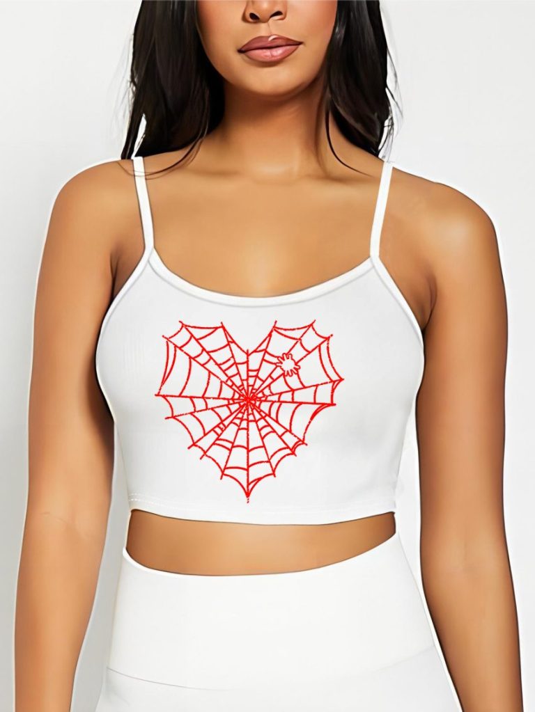 Red Geometric Print Sleeveless Top