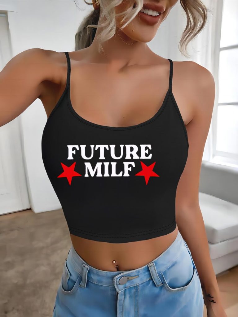 Black Star Print Crew Top