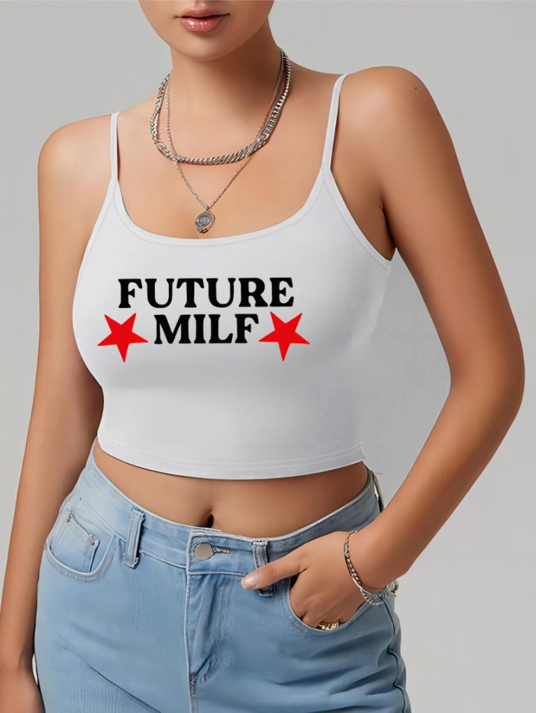 Beige Star Print Top
