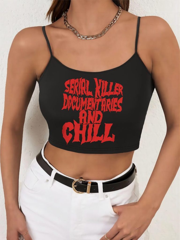 Red Skull Print Halter Top