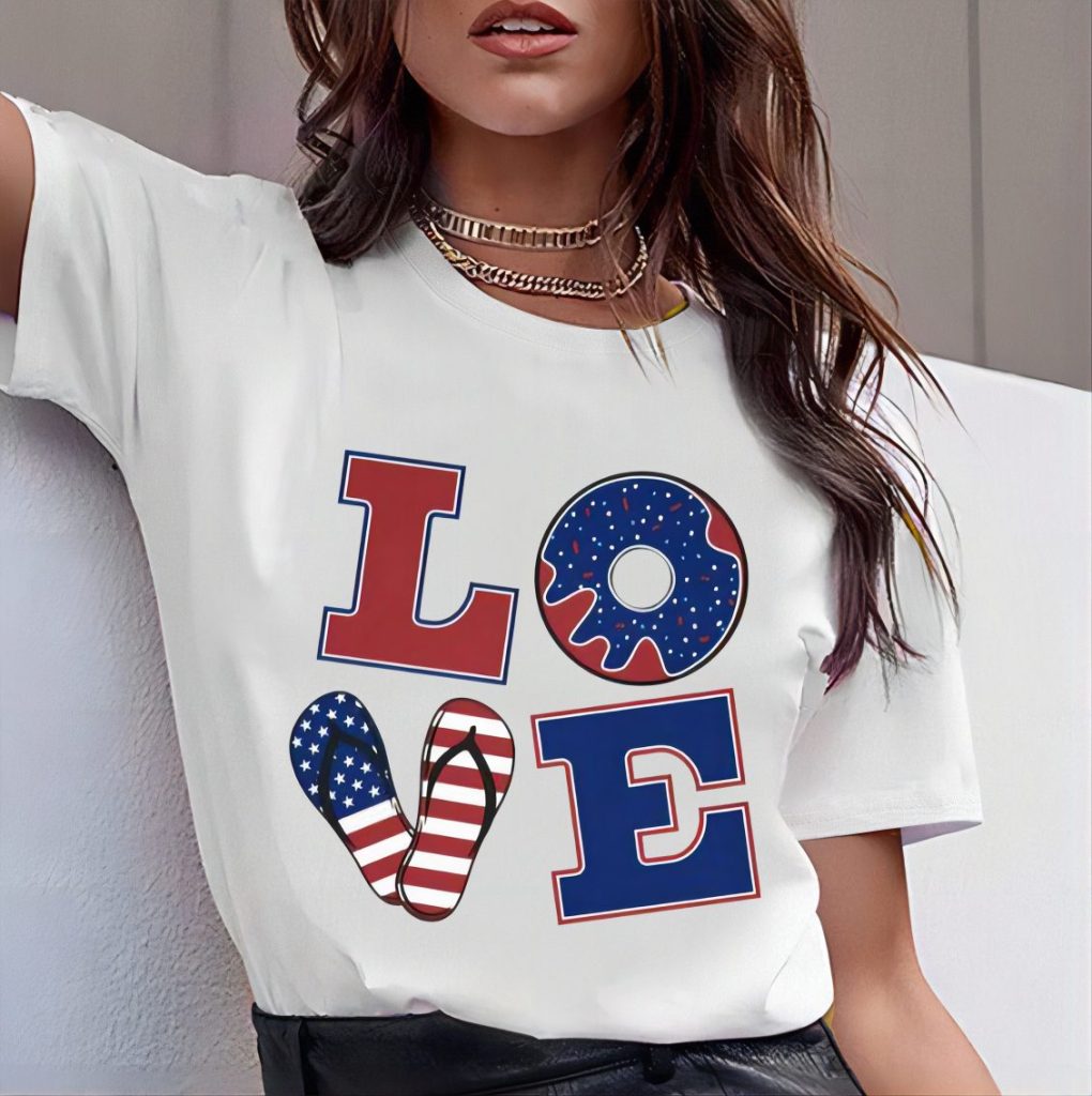 Multicolor Flag Print Halter Tee