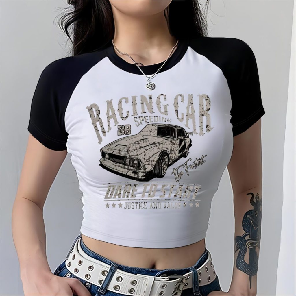 Beige Plaid Short Sleeve Tee