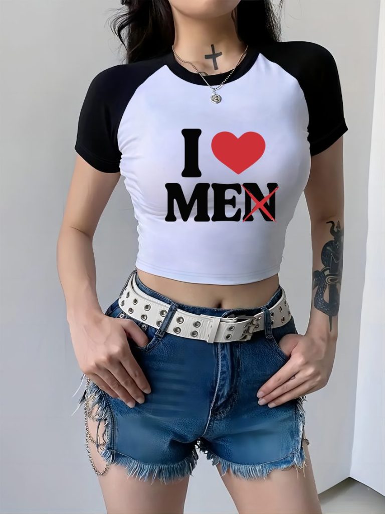 Brown Cartoon Print Collared Tee