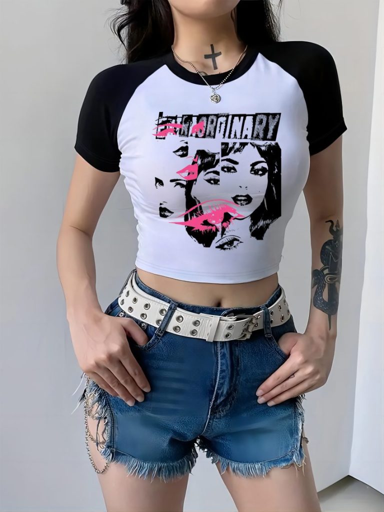 Black Music Print Halter Top