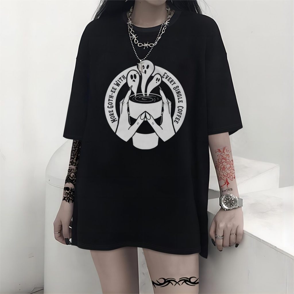 White Animal Print Tee